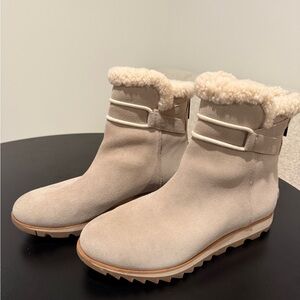 Sorel Winter Women's Beige Suede Ankle Boots